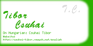 tibor csuhai business card